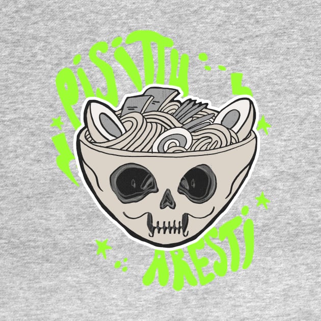 Ramen Skull Cat Pisittu Aresti - by Miskel Design by miskel